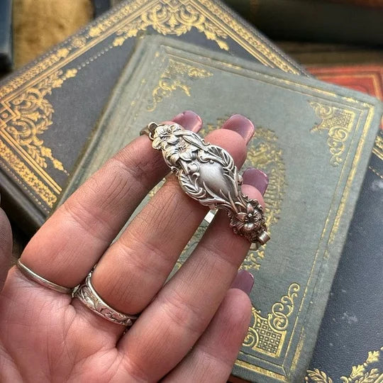 Delyth - Engraved Silver Bracelet