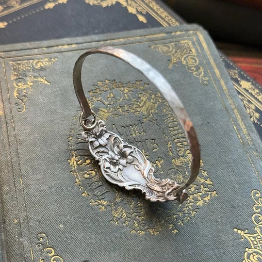Delyth - Engraved Silver Bracelet