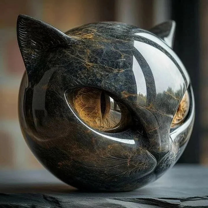 Elliana - Obsidian Cat Orb