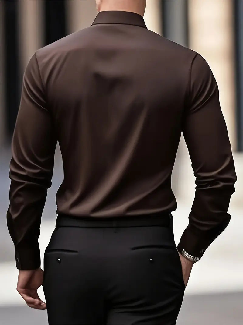 Larry - Elegant Casual Long Sleeve Shirt