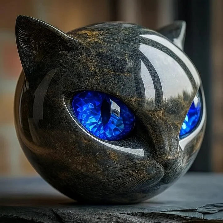 Elliana - Obsidian Cat Orb