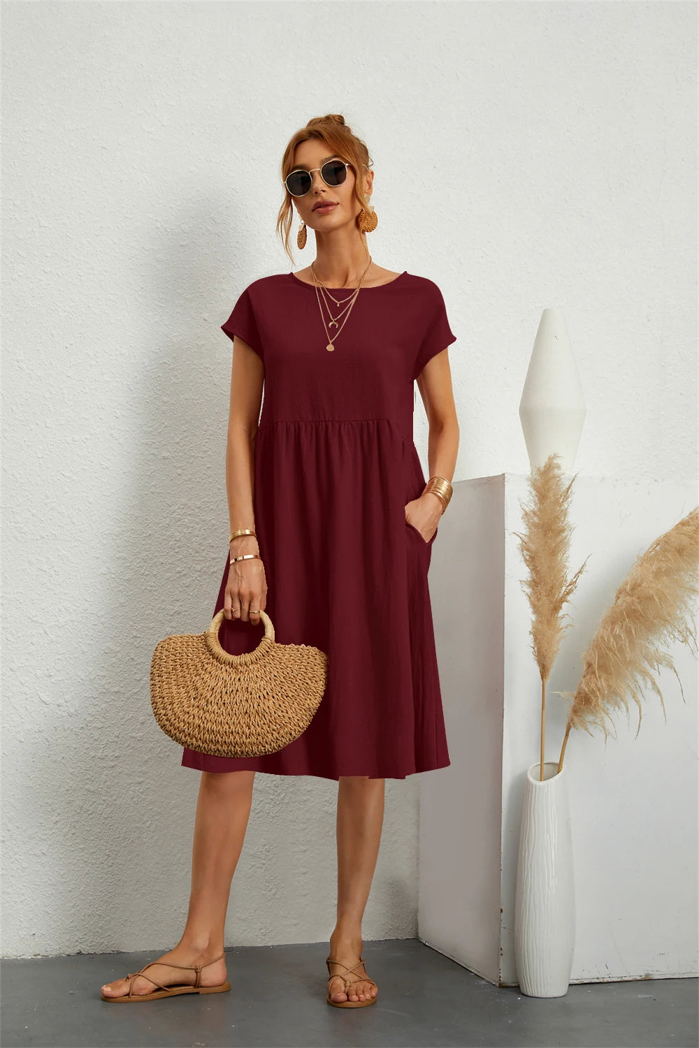 Sage – Casual Pocket Dress