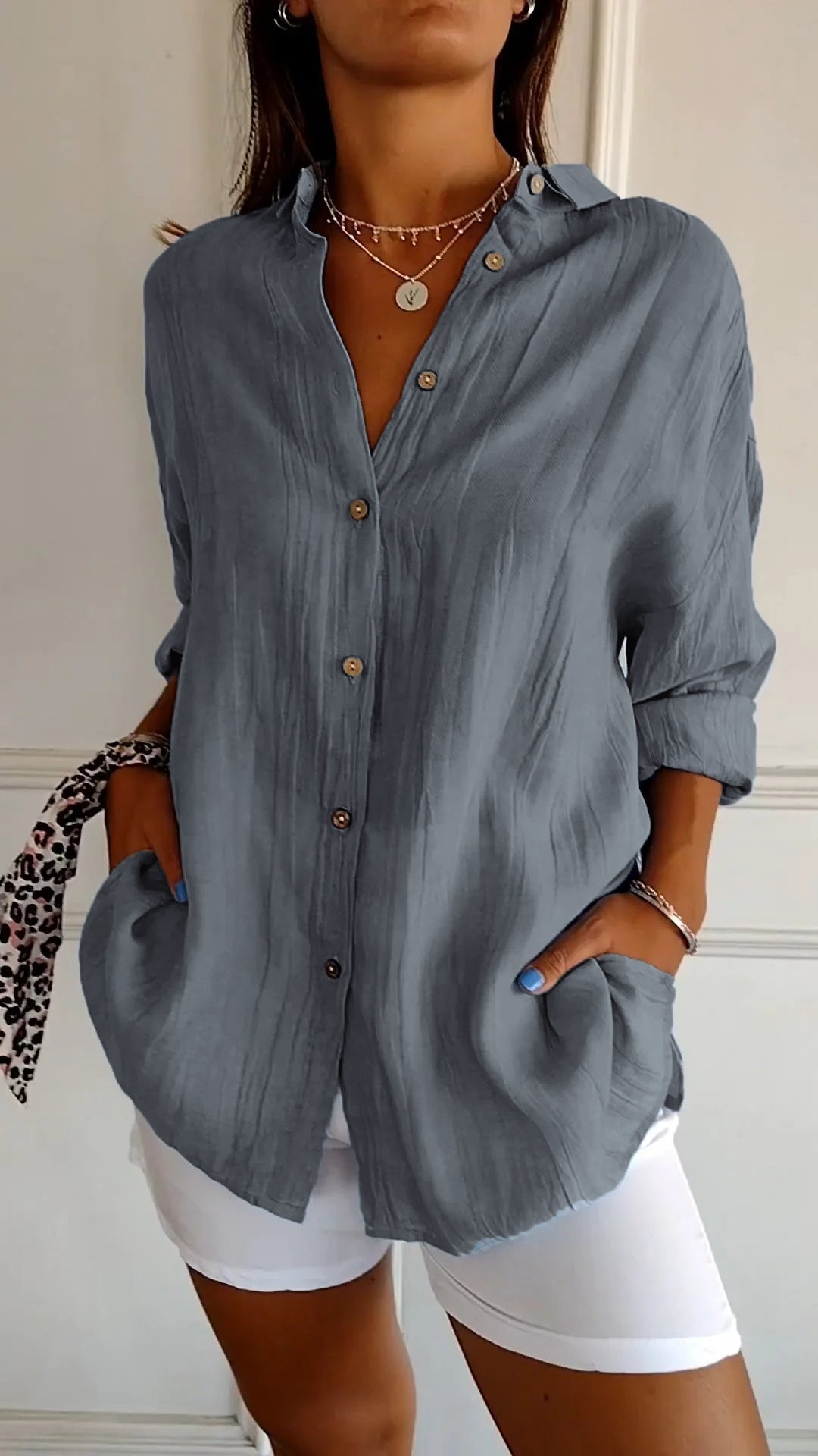 Arietta – Elegant Button Blouse