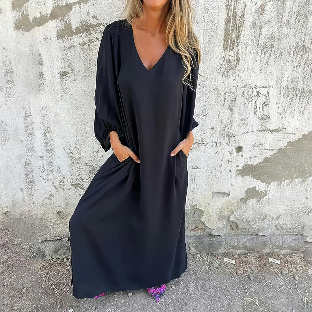 Robe - Bohemian long dress with pockets