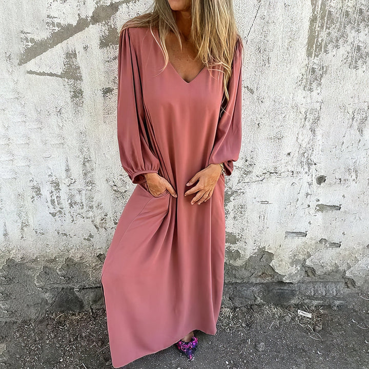 Robe - Bohemian long dress with pockets